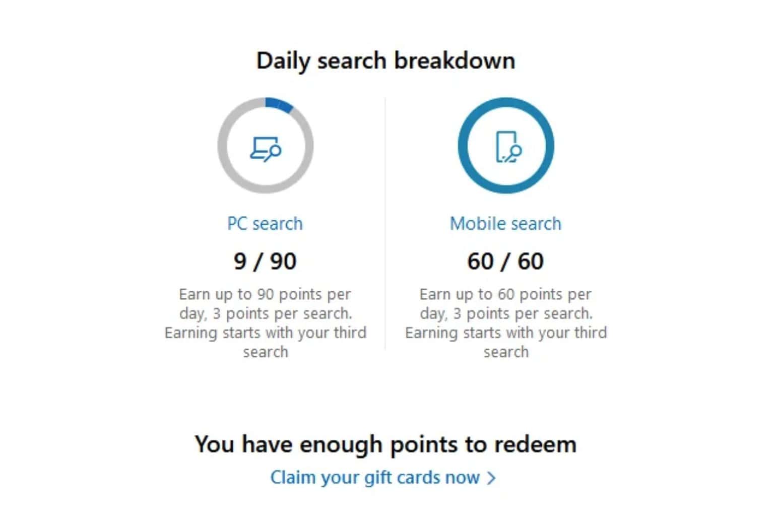 microsoft rewards less points