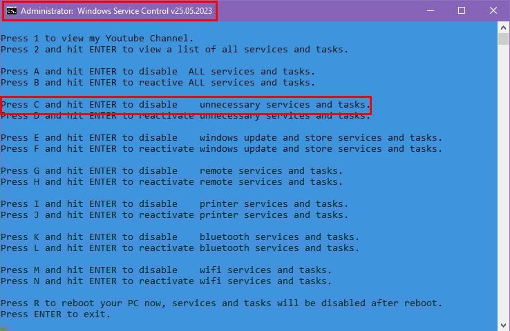 command line user interface