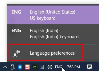 language preferences