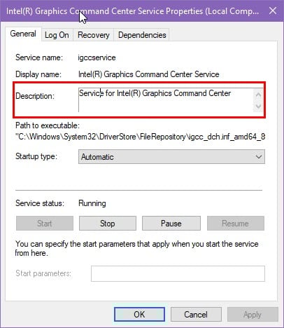 services descriptions