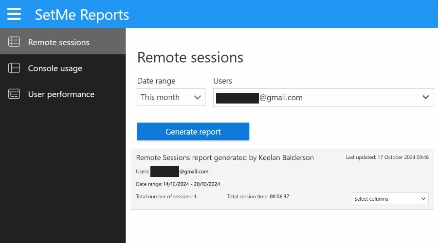 Generate reports