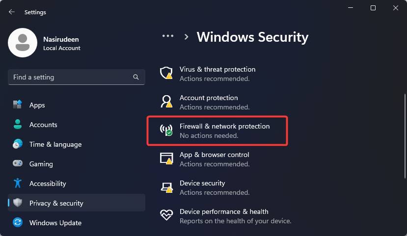Firewall and network protection