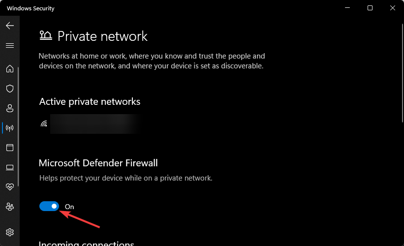 Disable microsoft defender firewall