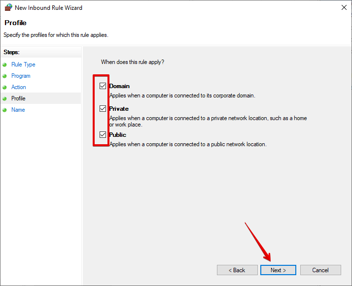 Specify when to apply the rule